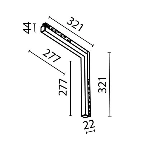 Трековый светильник Магнитная трековая система 23мм EXILITY Basis Angle, LED 24W, Белый (Maytoni Technical, TR102-24W-DS-W) - Amppa.ru