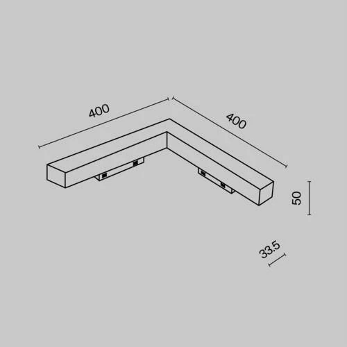 Трековый светильник Магнитная трековая система 35мм GRAVITY Basis Angle, LED 30W, 3000K, Белый (Maytoni Technical, TR078-2-24W3K-W) - Amppa.ru