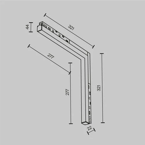 Трековый светильник Магнитная трековая система 23мм EXILITY Basis Angle, LED 24W, Белый (Maytoni Technical, TR102-24W-DS-W) - Amppa.ru