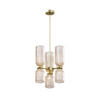 Подвесной светильник Modern Antic, 6xE14 Золото, Коньячный (Maytoni, MOD302PL-06CG)