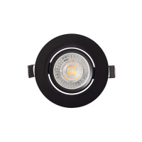 DK3020-BK Встраиваемый светильник, IP 20, 10 Вт, GU5.3, LED, черный, пластик